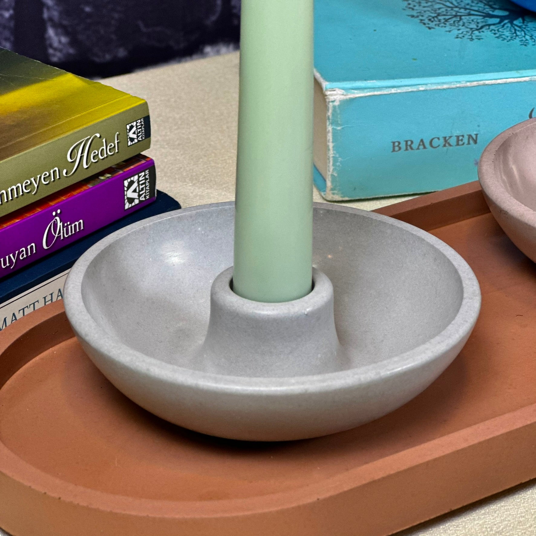 Minimalist Concrete Candle Holder – Taper Candlestick