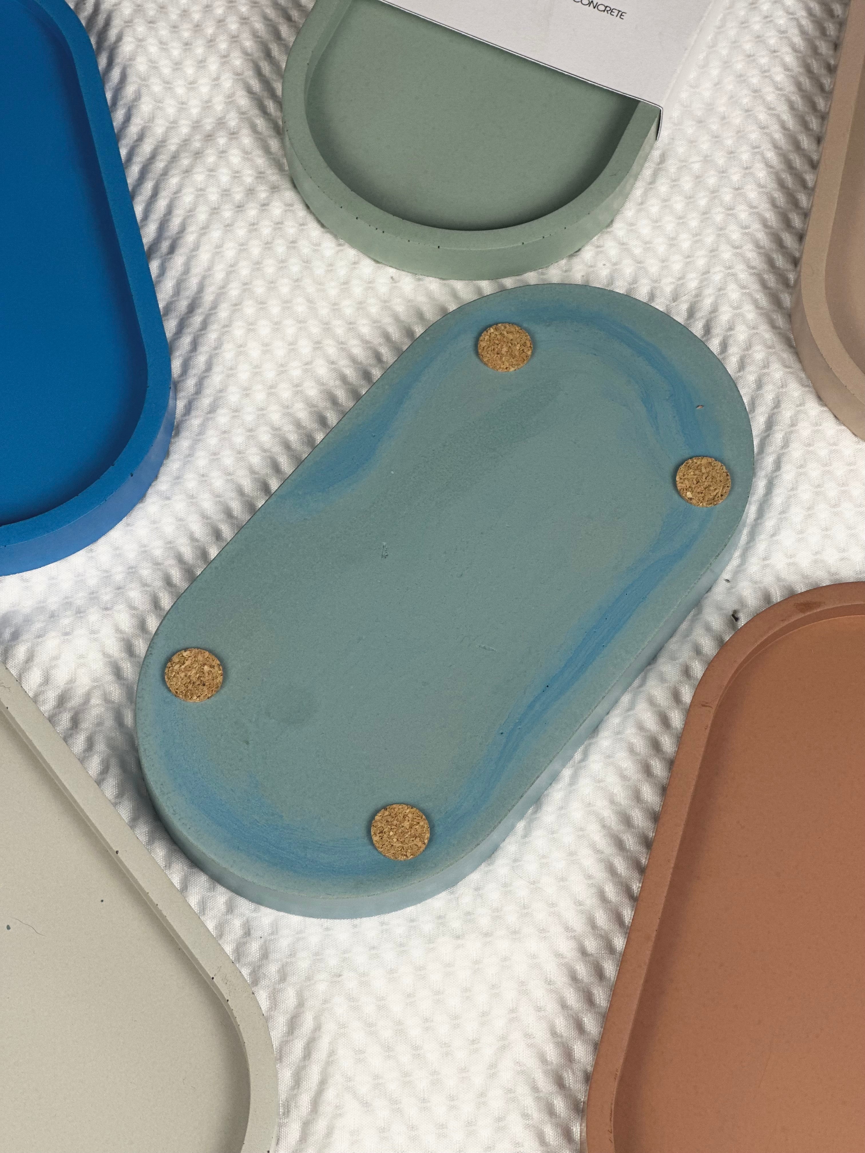 Concrete Oval Tray – Minimalist Catchall