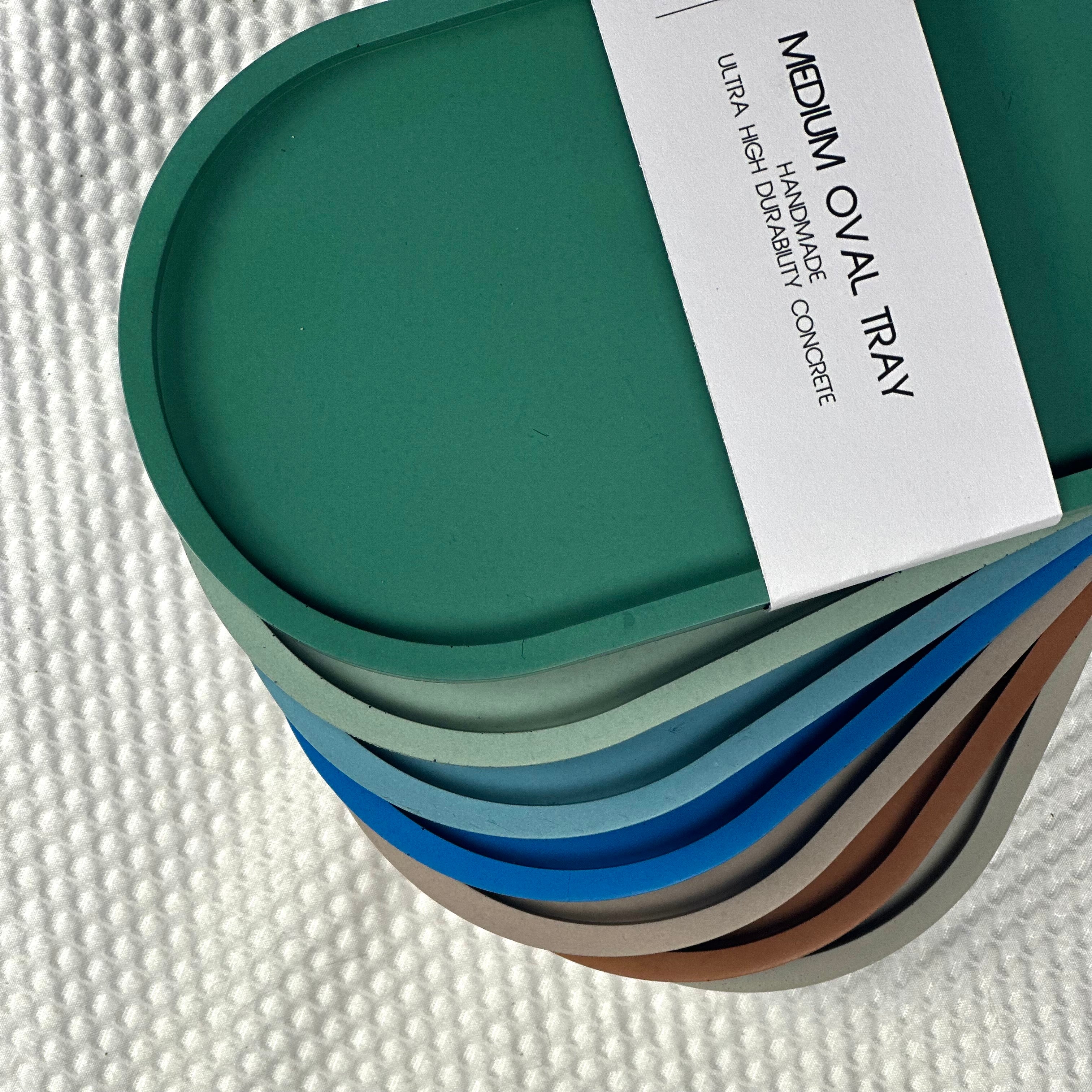 Concrete Oval Tray – Minimalist Catchall