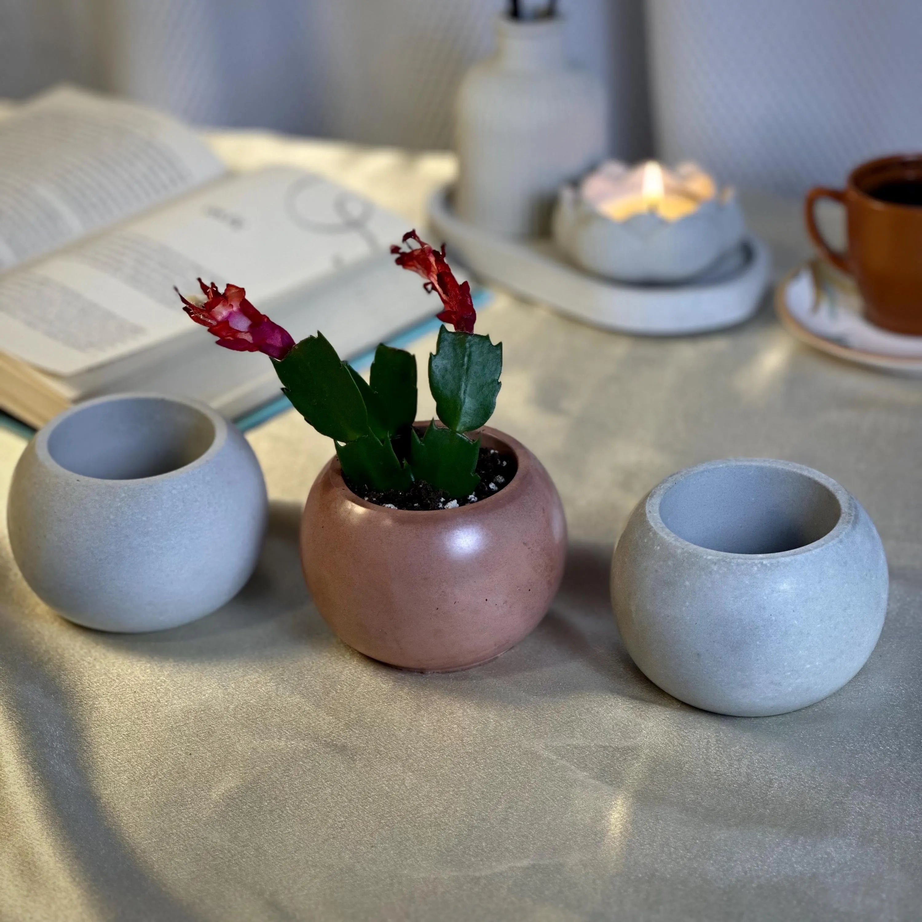 Round Concrete Planter Vessel